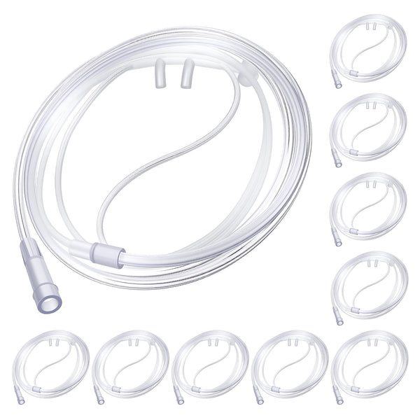 10 Pack 6.5Ft Adult Oxygen Nasal Cannula, Soft Oxygen Tubing for Adult