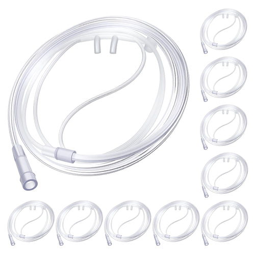 10 Pack 6.5Ft Adult Oxygen Nasal Cannula, Soft Oxygen Tubing for Adult