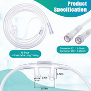 10 Pack 6.5Ft Adult Oxygen Nasal Cannula, Soft Oxygen Tubing for Adult