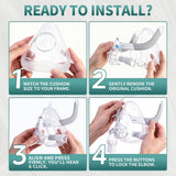 Replacement Cushion for AirFit F20 Mask Medium, Compatible with Original F20 Frame, Reliable Seal & Perfect Fit for Full Face Mask