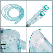 3 Pack Oxygen Masks for Face Adult, L Size Oxygen Mask with 6.6' Ft Tubing and Adjustable Elastic Strap- NO Cup